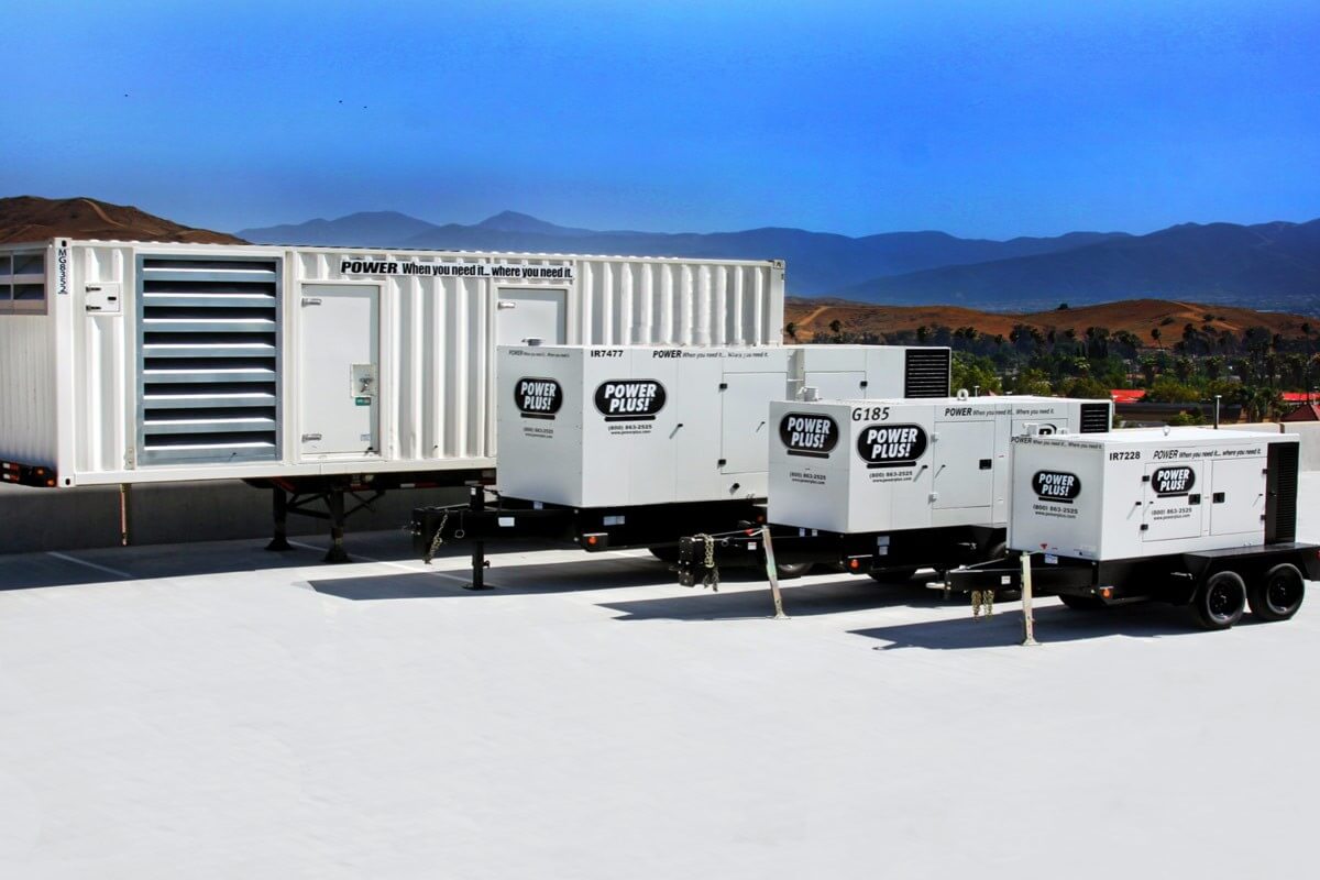 Industrial Power Plus generators for your construction site, school, hospital, or commercial business.